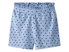 Lyseblå shorts fra Name It med print af mørkeblå prikker 13228158 serenity dots 